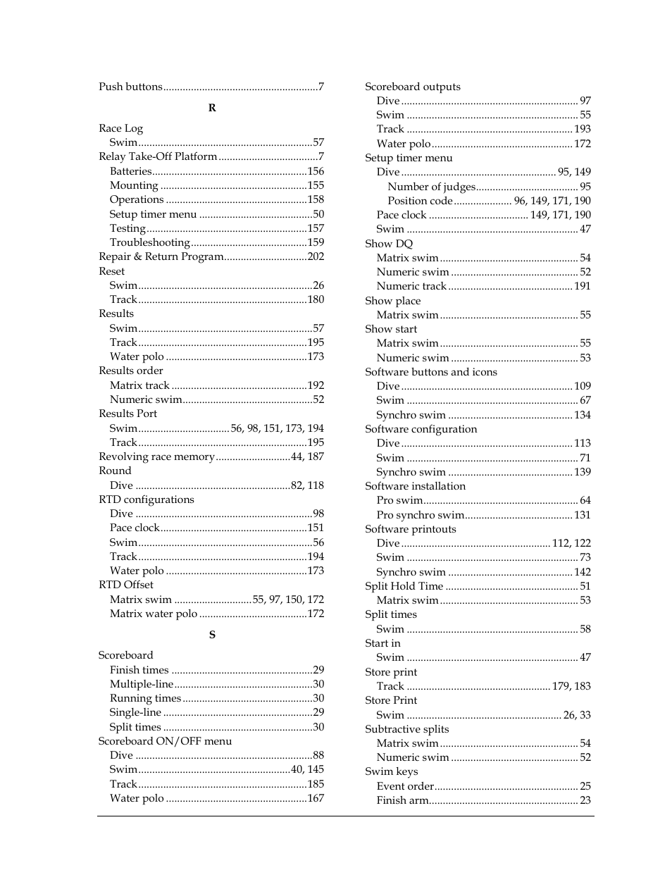 Daktronics OmniSport 2000 Timing Console User Manual | Page 231 / 316
