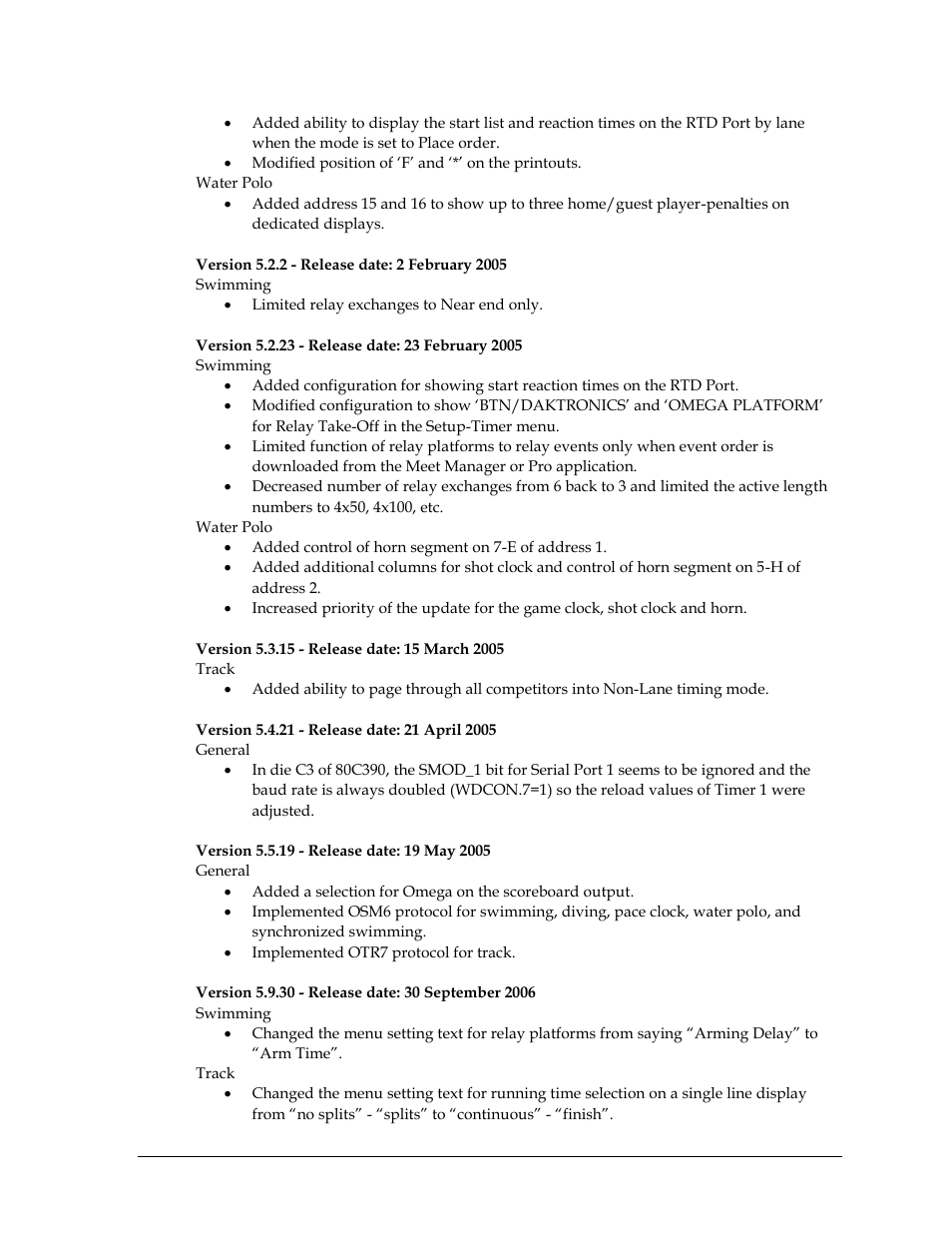 Daktronics OmniSport 2000 Timing Console User Manual | Page 301 / 316