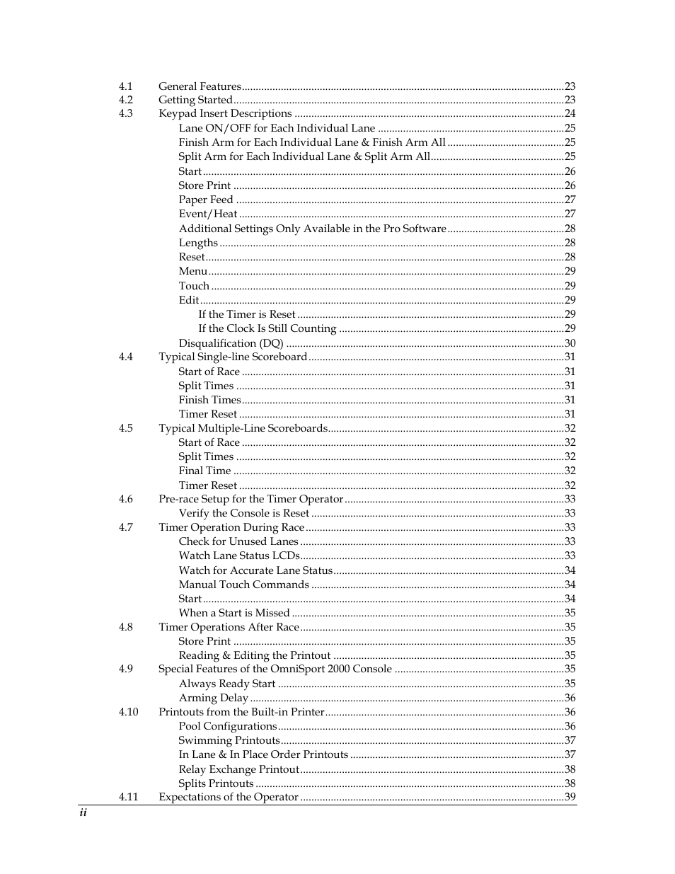 Daktronics OmniSport 2000 Timing Console User Manual | Page 6 / 316