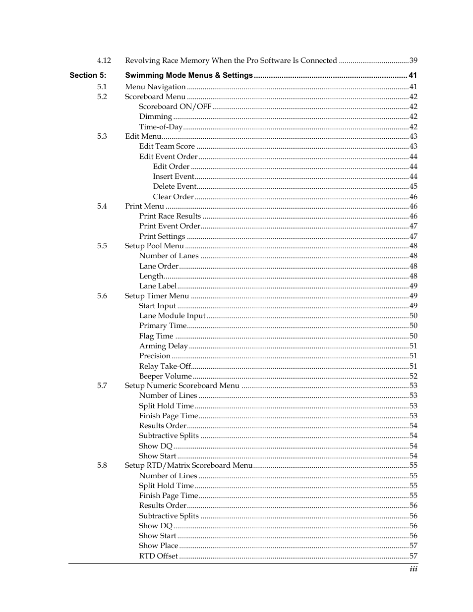 Daktronics OmniSport 2000 Timing Console User Manual | Page 7 / 316