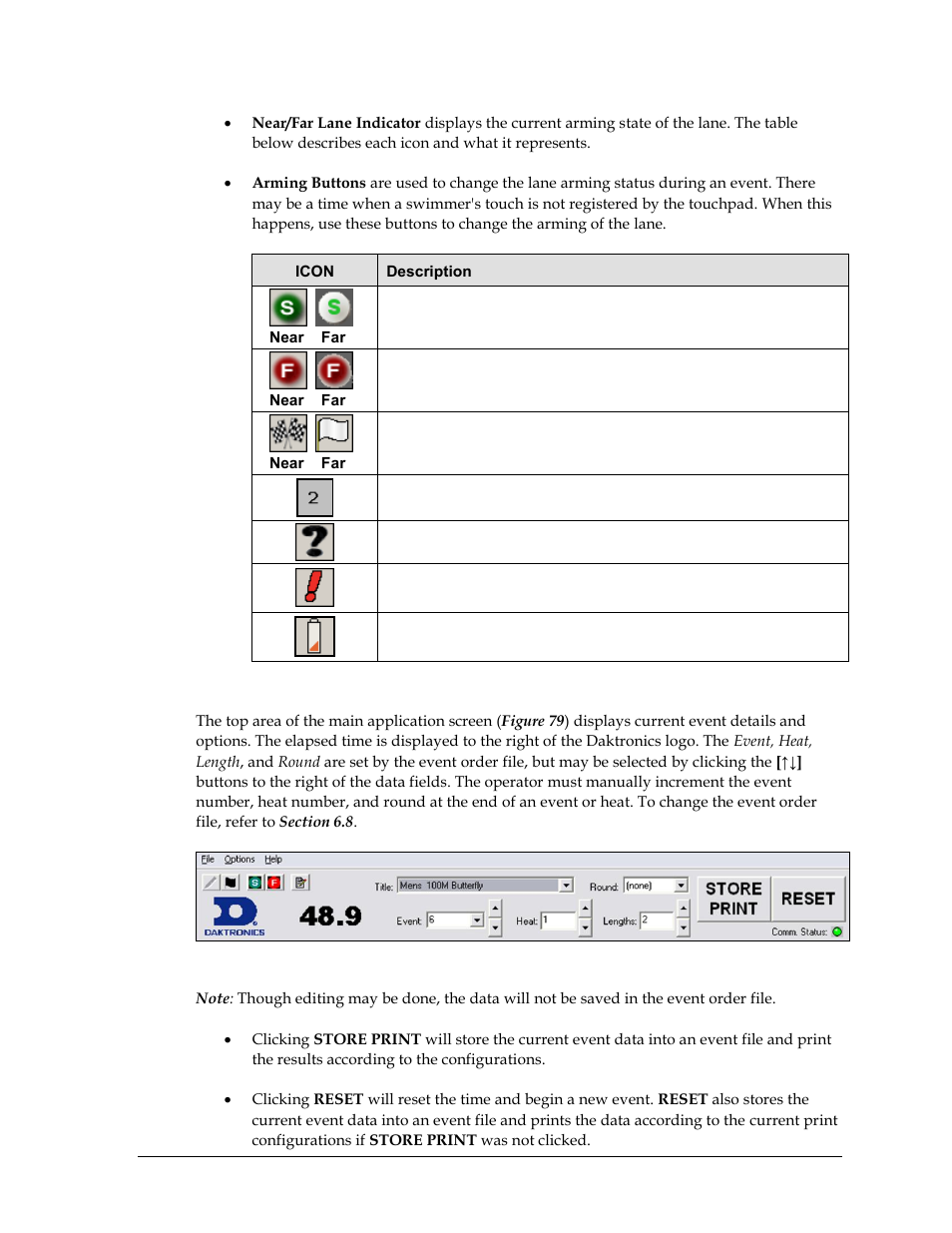 Event data | Daktronics OmniSport 2000 Timing Console User Manual | Page 89 / 316
