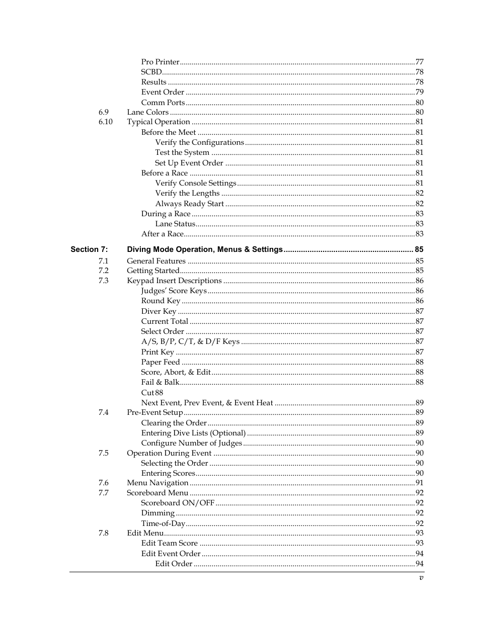 Daktronics OmniSport 2000 Timing Console User Manual | Page 9 / 316