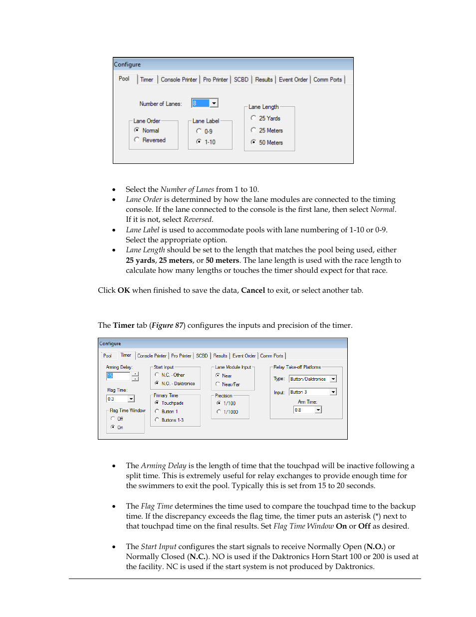 Timer | Daktronics OmniSport 2000 Timing Console User Manual | Page 93 / 316