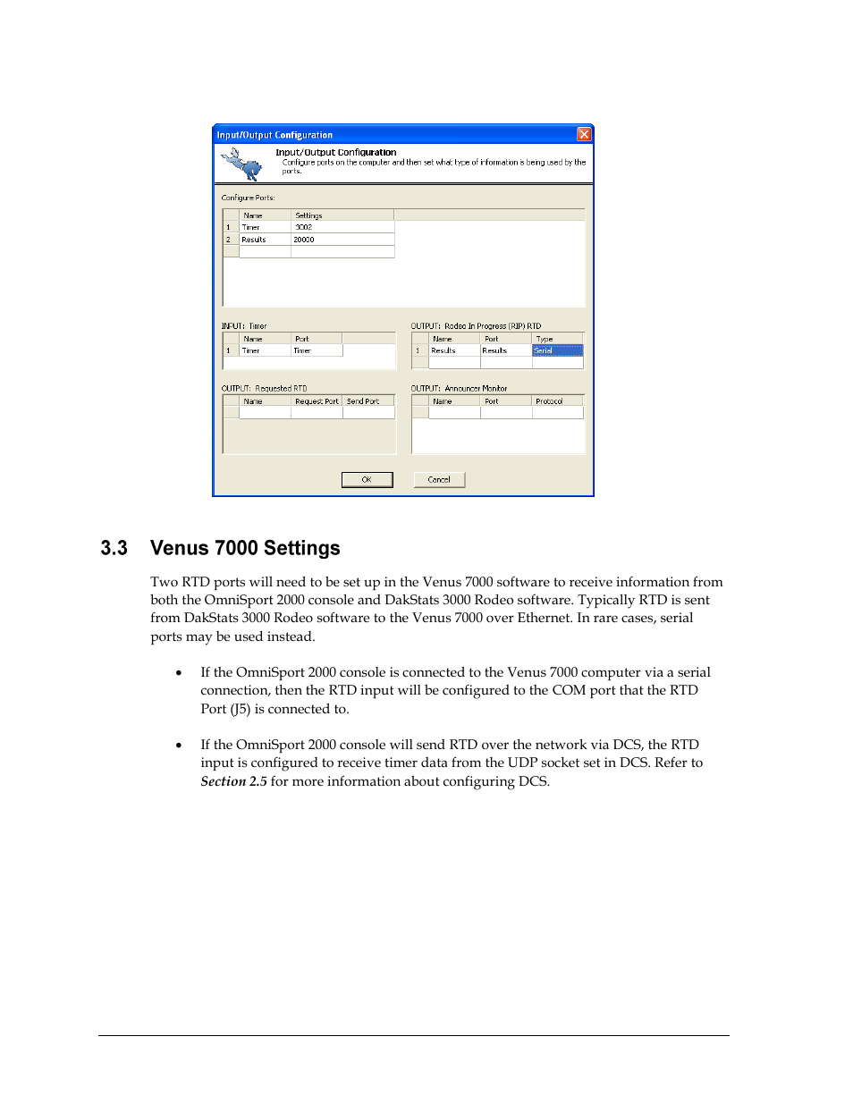 Venus 7000 settings | Daktronics Rodeo Interface with Daktronics Matrix Displays User Manual | Page 22 / 45