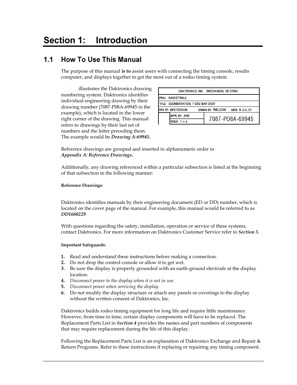 Introduction, How to use this manual | Daktronics Rodeo Interface with Daktronics Matrix Displays User Manual | Page 7 / 45