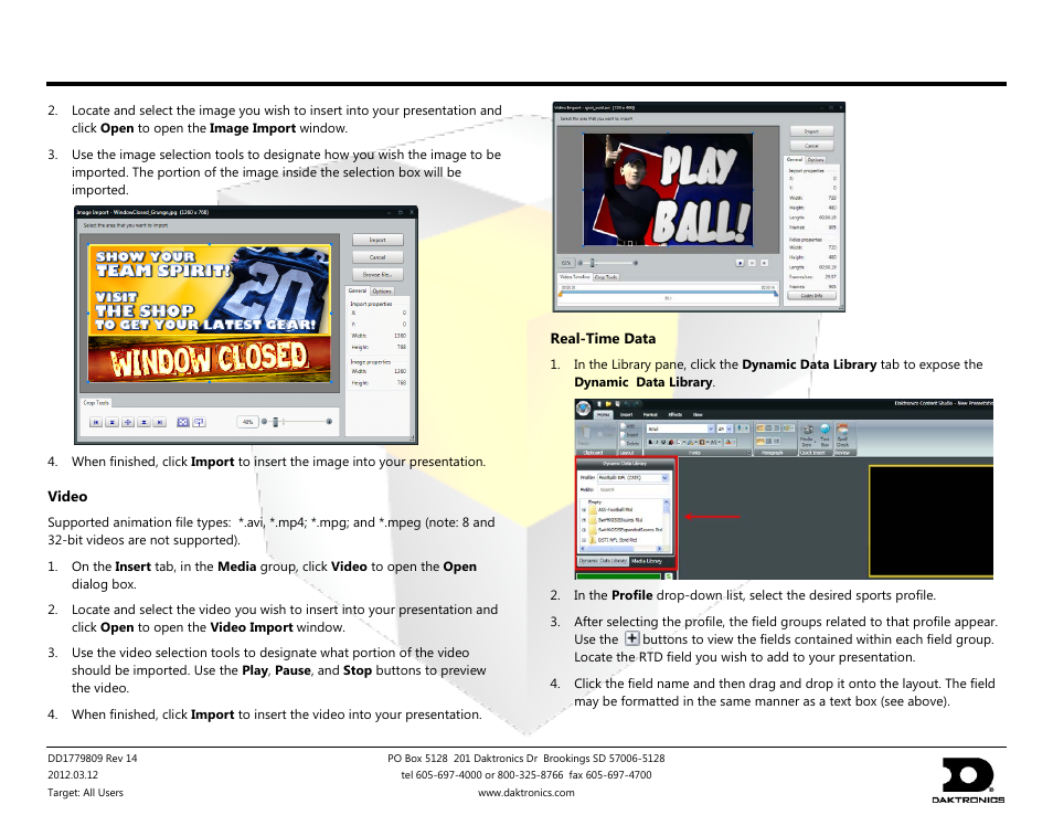 Show control system operation quick start guide | Daktronics Show Control System User Manual | Page 3 / 7