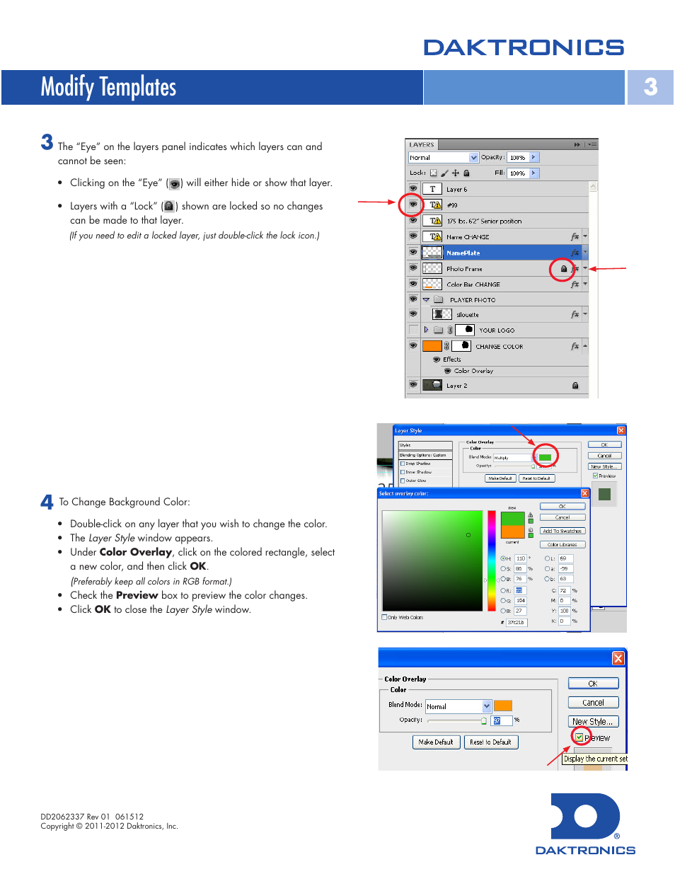 Modify templates | Daktronics Standard Video Media Kit User Manual | Page 3 / 8