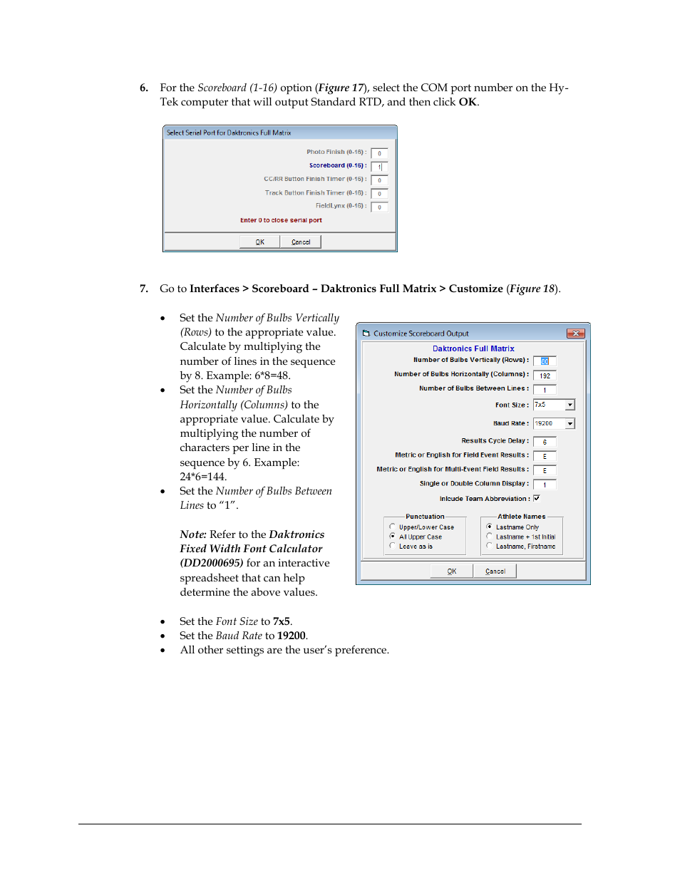 Daktronics Track & Field Interfaces User Manual | Page 20 / 52
