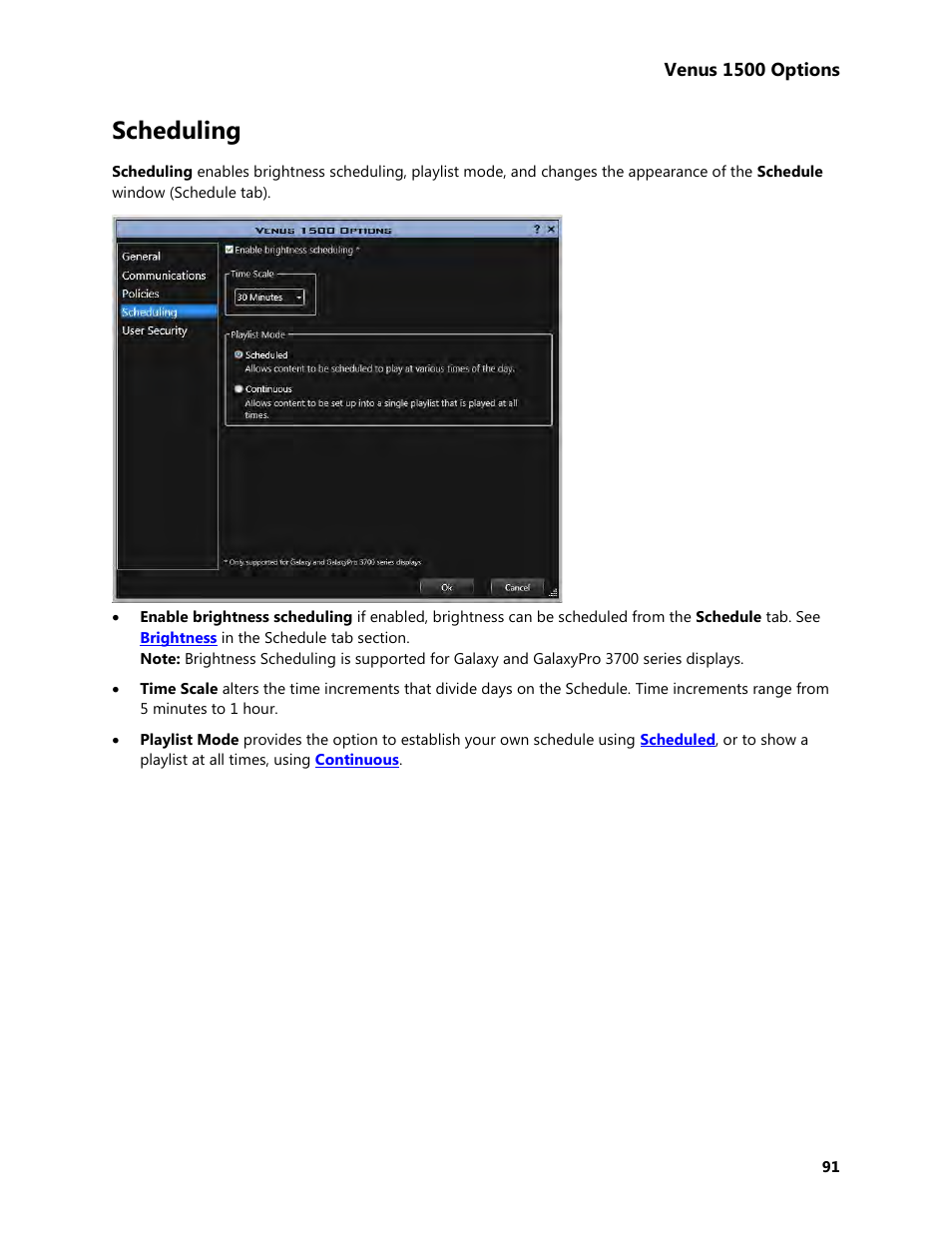 Scheduling | Daktronics Venus 1500 Version 4 User Manual | Page 101 / 254