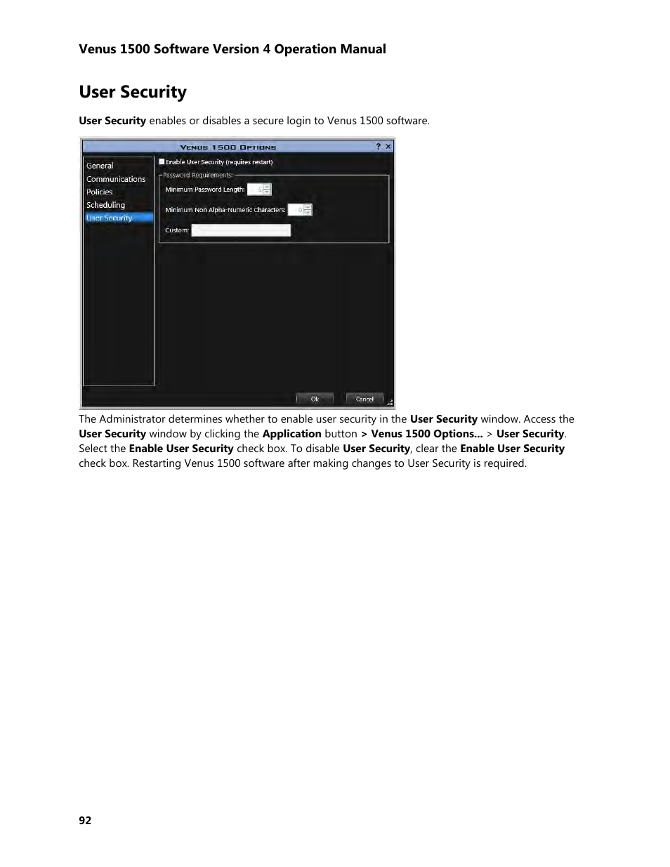 User security | Daktronics Venus 1500 Version 4 User Manual | Page 102 / 254