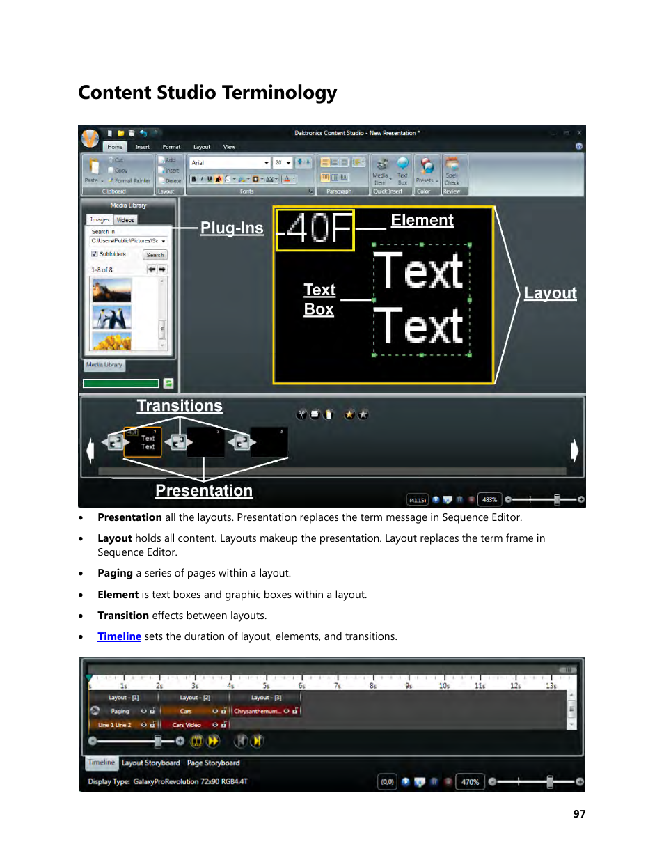 Content studio terminology | Daktronics Venus 1500 Version 4 User Manual | Page 107 / 254