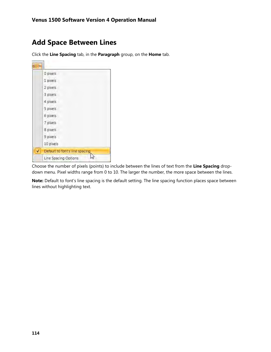 Add space between lines | Daktronics Venus 1500 Version 4 User Manual | Page 124 / 254