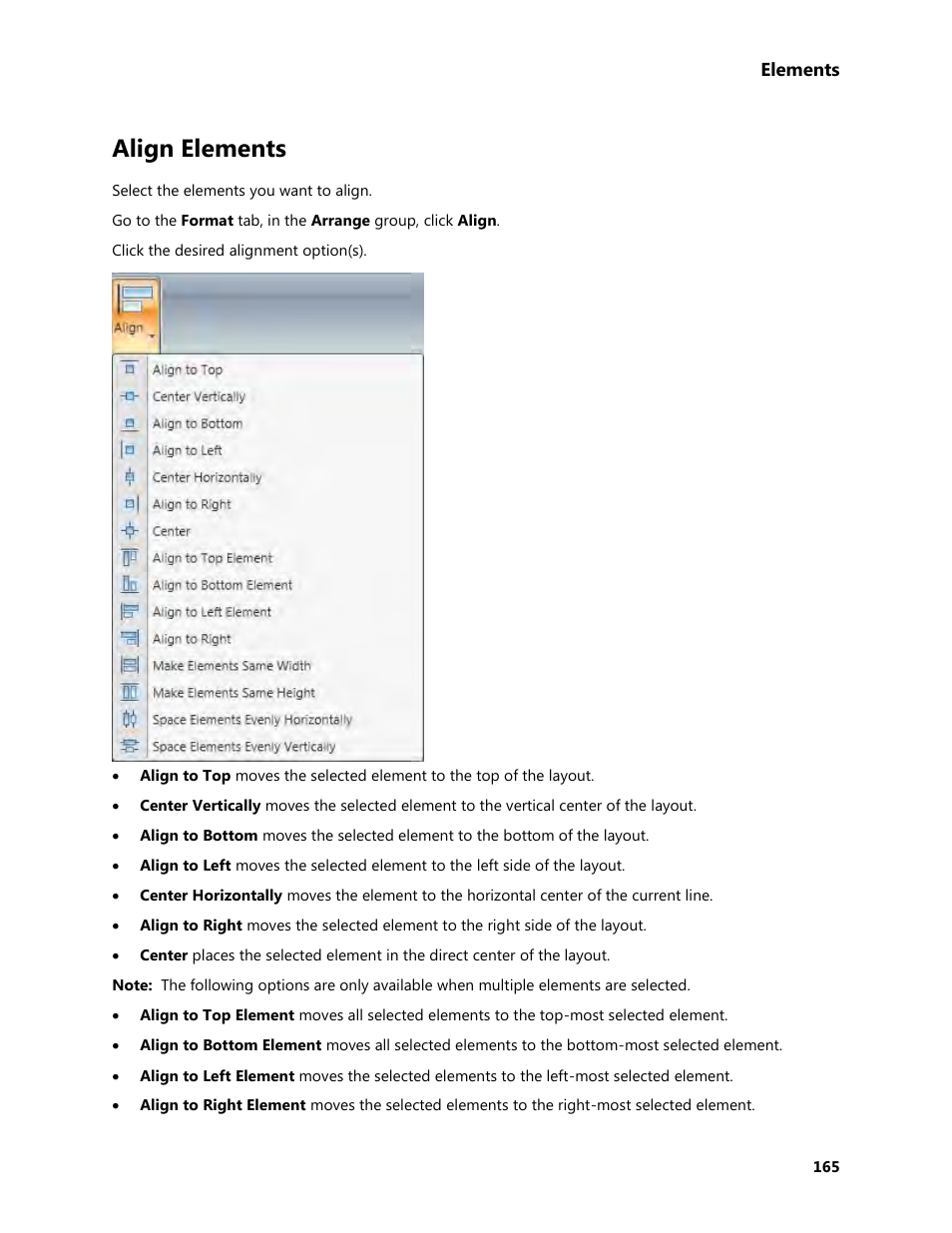 Align elements | Daktronics Venus 1500 Version 4 User Manual | Page 175 / 254