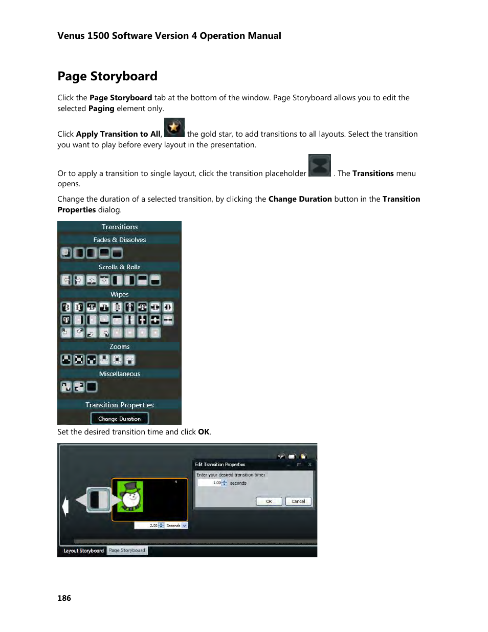 Page storyboard | Daktronics Venus 1500 Version 4 User Manual | Page 196 / 254