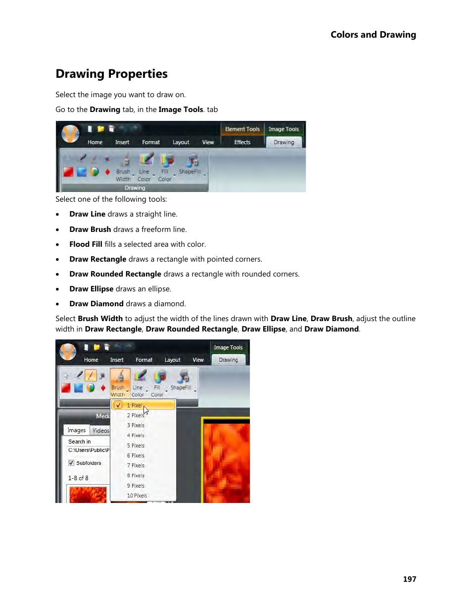Drawing properties | Daktronics Venus 1500 Version 4 User Manual | Page 207 / 254