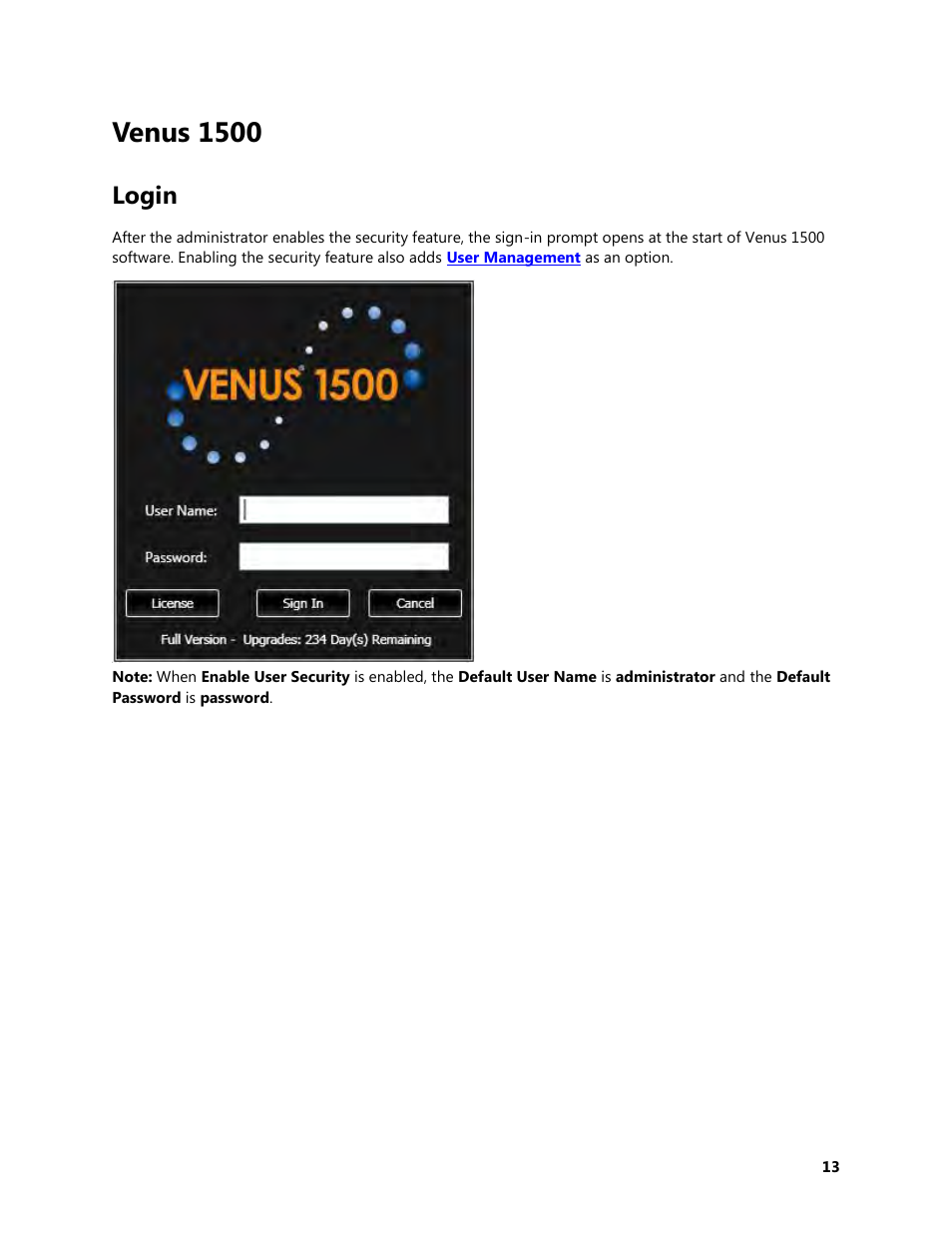 Venus 1500, Login | Daktronics Venus 1500 Version 4 User Manual | Page 23 / 254