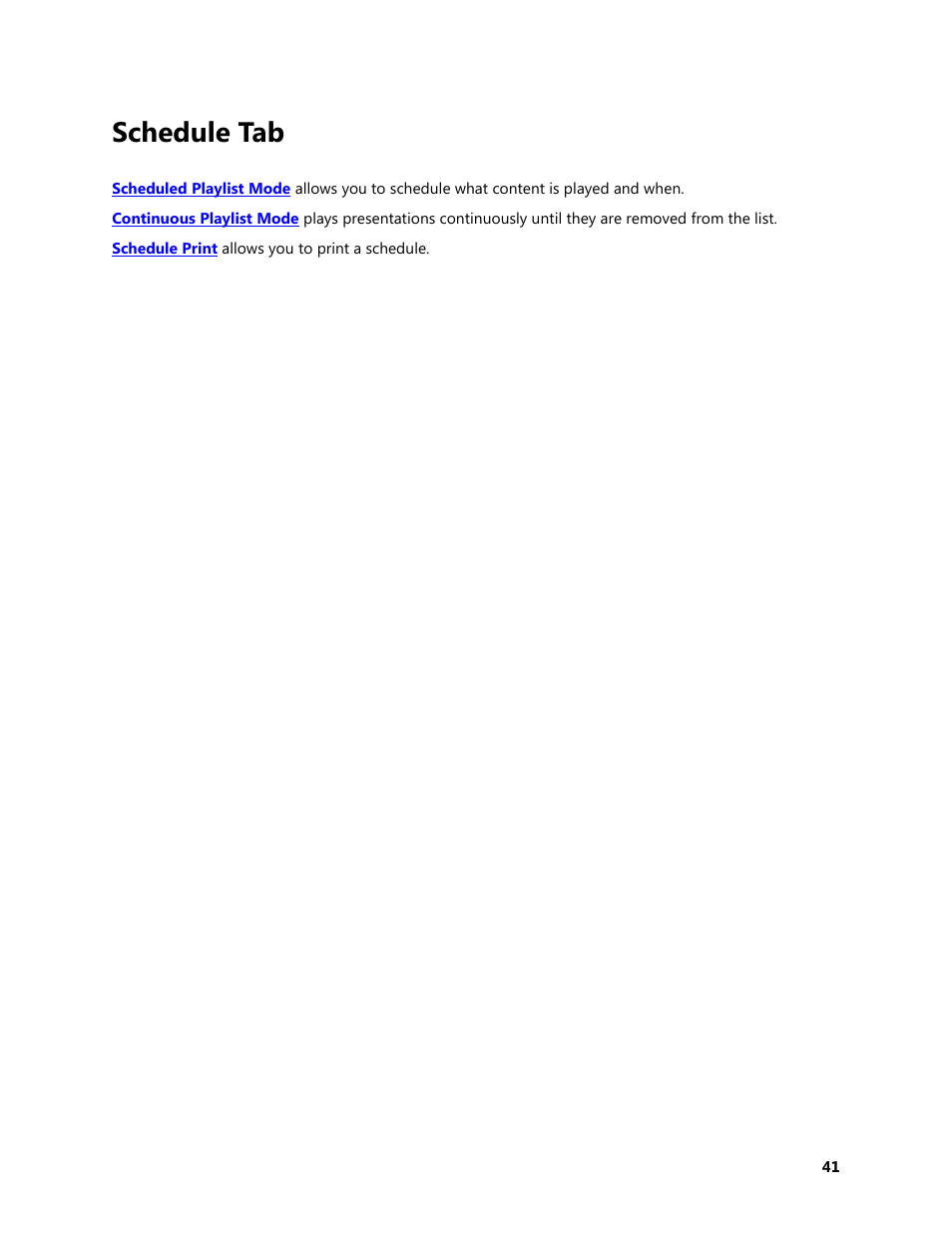 Schedule tab | Daktronics Venus 1500 Version 4 User Manual | Page 51 / 254