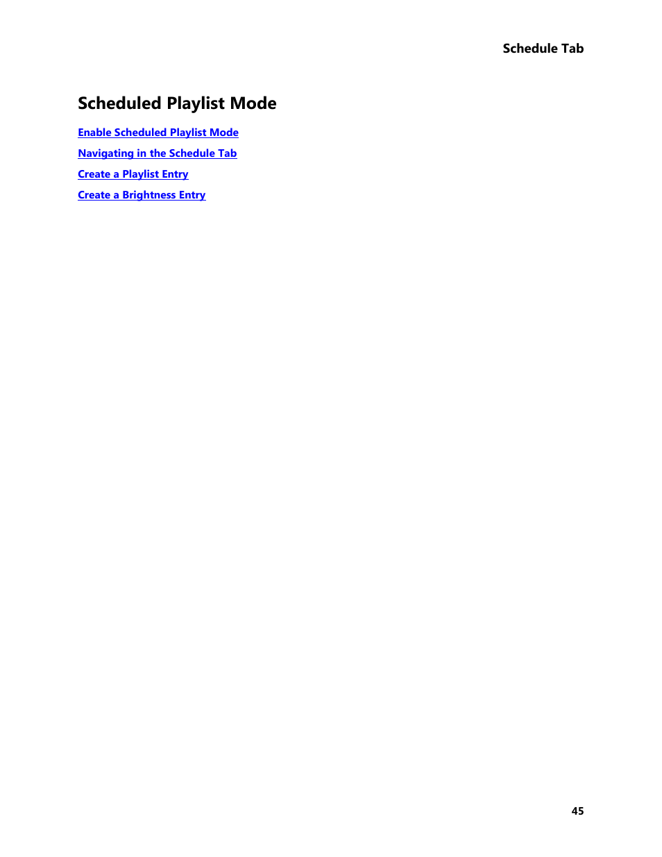 Scheduled playlist mode | Daktronics Venus 1500 Version 4 User Manual | Page 55 / 254
