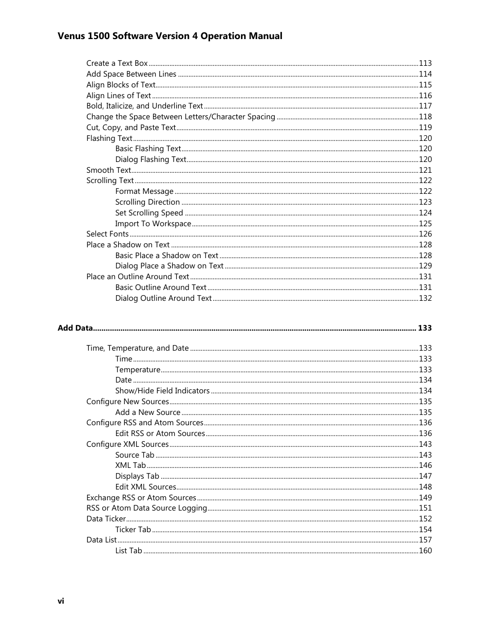 Daktronics Venus 1500 Version 4 User Manual | Page 6 / 254
