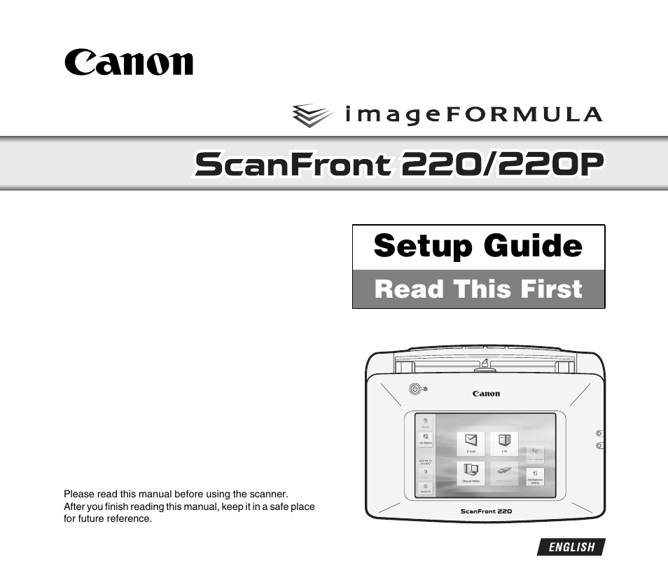 Canon SCANFRONT M11062 User Manual | 28 pages