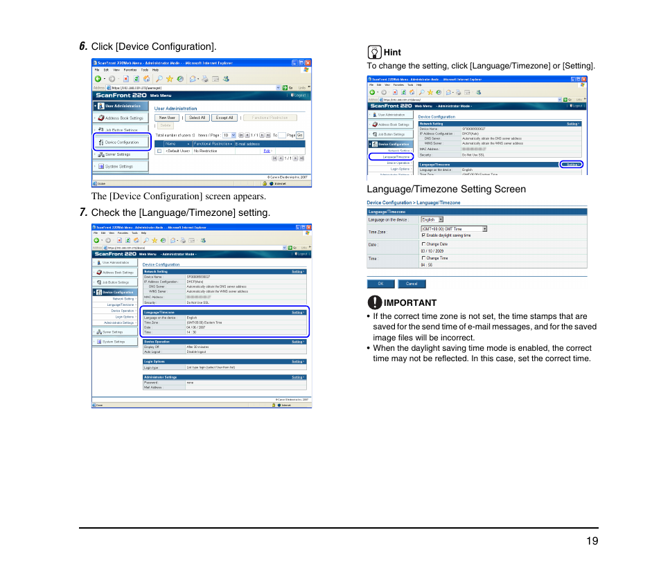 Canon SCANFRONT M11062 User Manual | Page 23 / 28