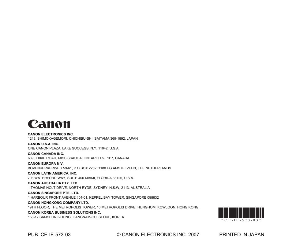 Canon SCANFRONT M11062 User Manual | Page 28 / 28