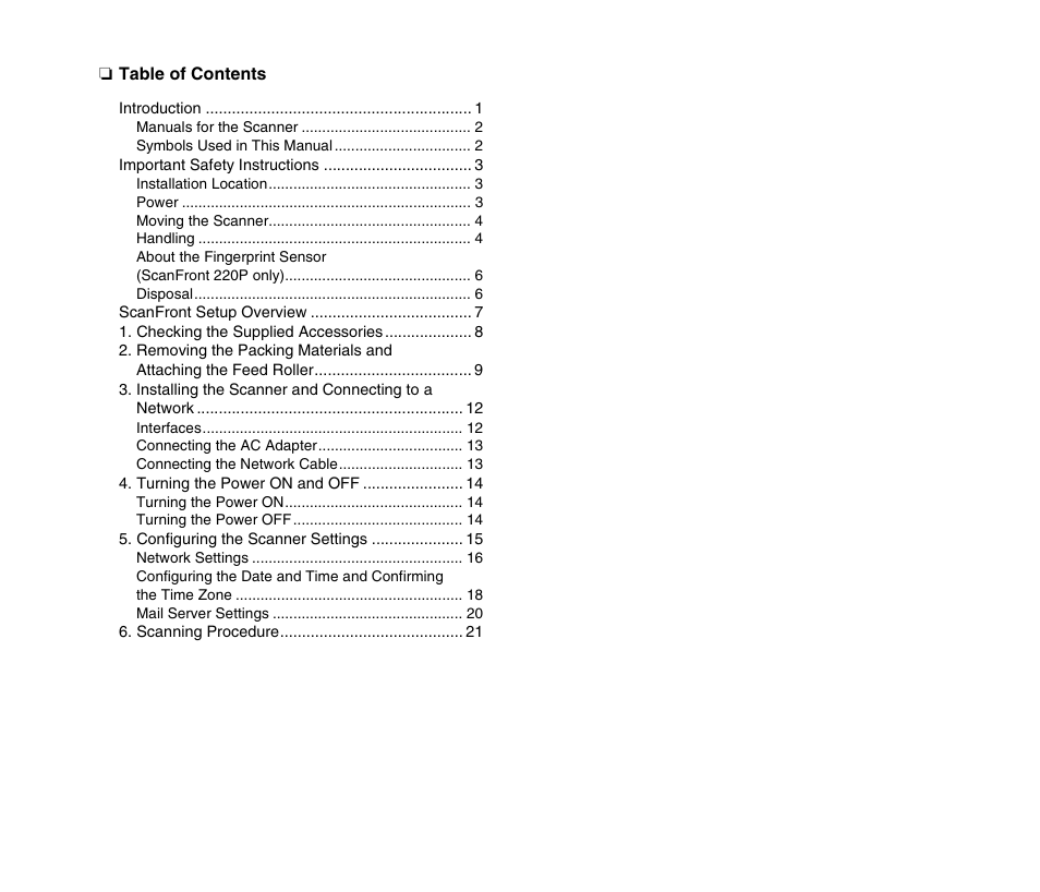 Canon SCANFRONT M11062 User Manual | Page 4 / 28