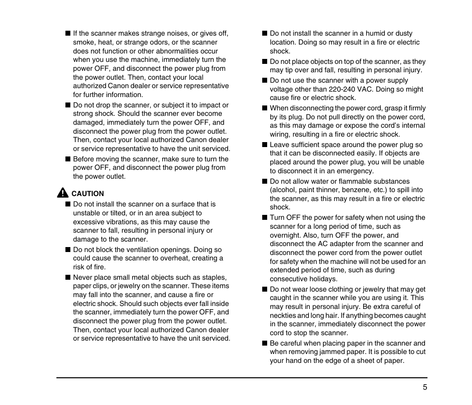 Canon SCANFRONT M11062 User Manual | Page 9 / 28