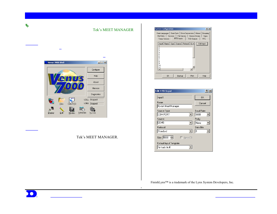 Daktronics Venus 7000 Controller Track User Manual | 10 pages