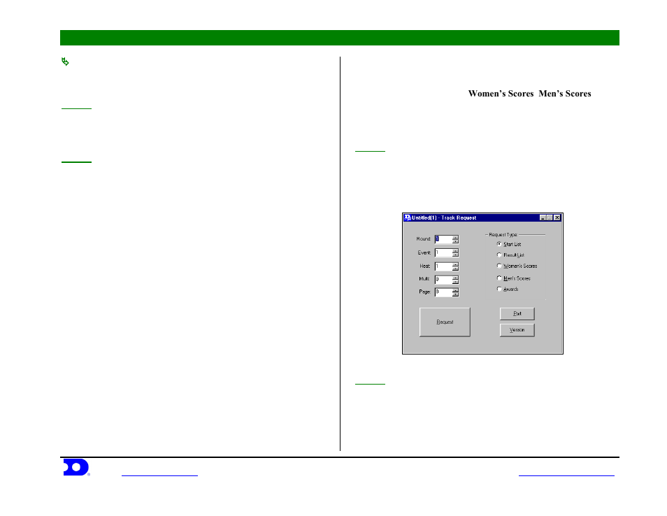 Daktronics venus, 7000 controller track request guide | Daktronics Venus 7000 Controller Track User Manual | Page 4 / 10