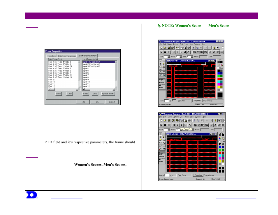Venus, 7000 controller track & field real time data | Daktronics Venus 7000 Controller Track User Manual | Page 9 / 10