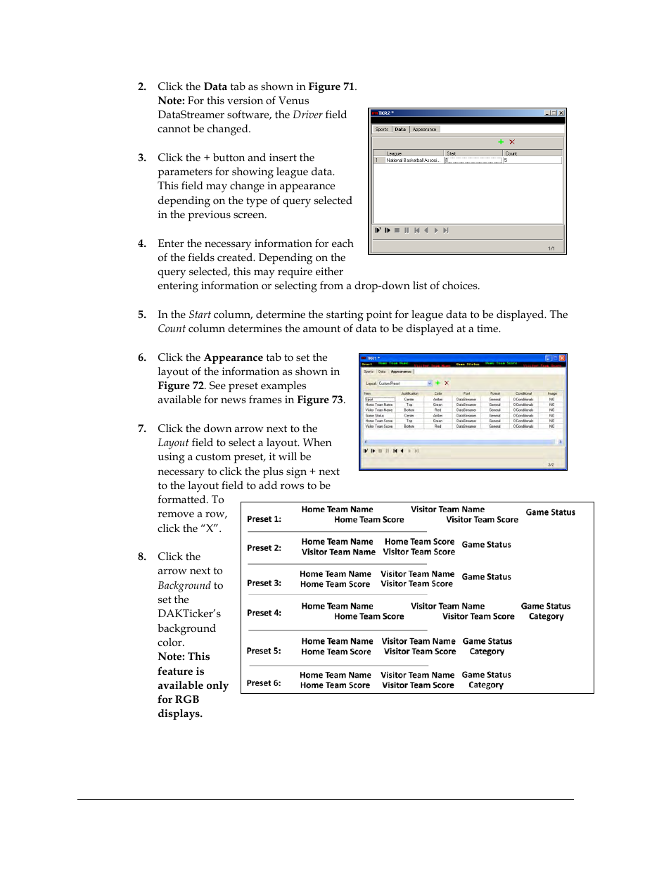 Daktronics Venus DataStreamer User Manual | Page 48 / 81