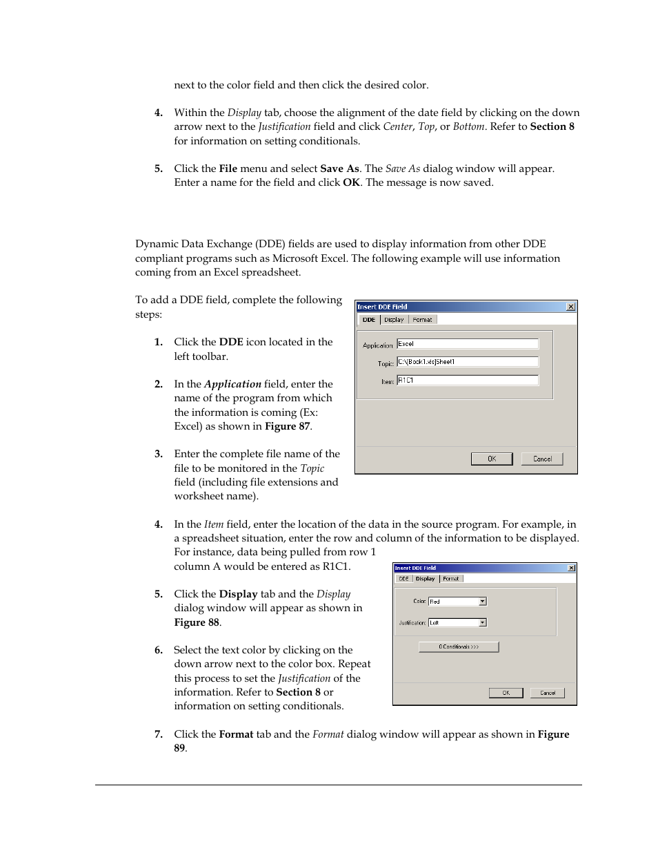 4 entering a dde field, Entering a dde field | Daktronics Venus DataStreamer User Manual | Page 57 / 81