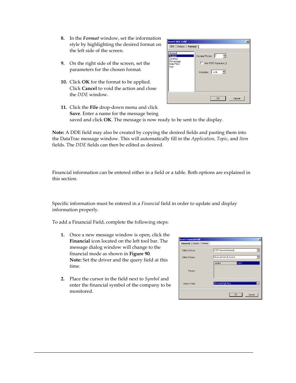 5 entering financial information, Entering a financial field, Entering financial information | Figure | Daktronics Venus DataStreamer User Manual | Page 58 / 81