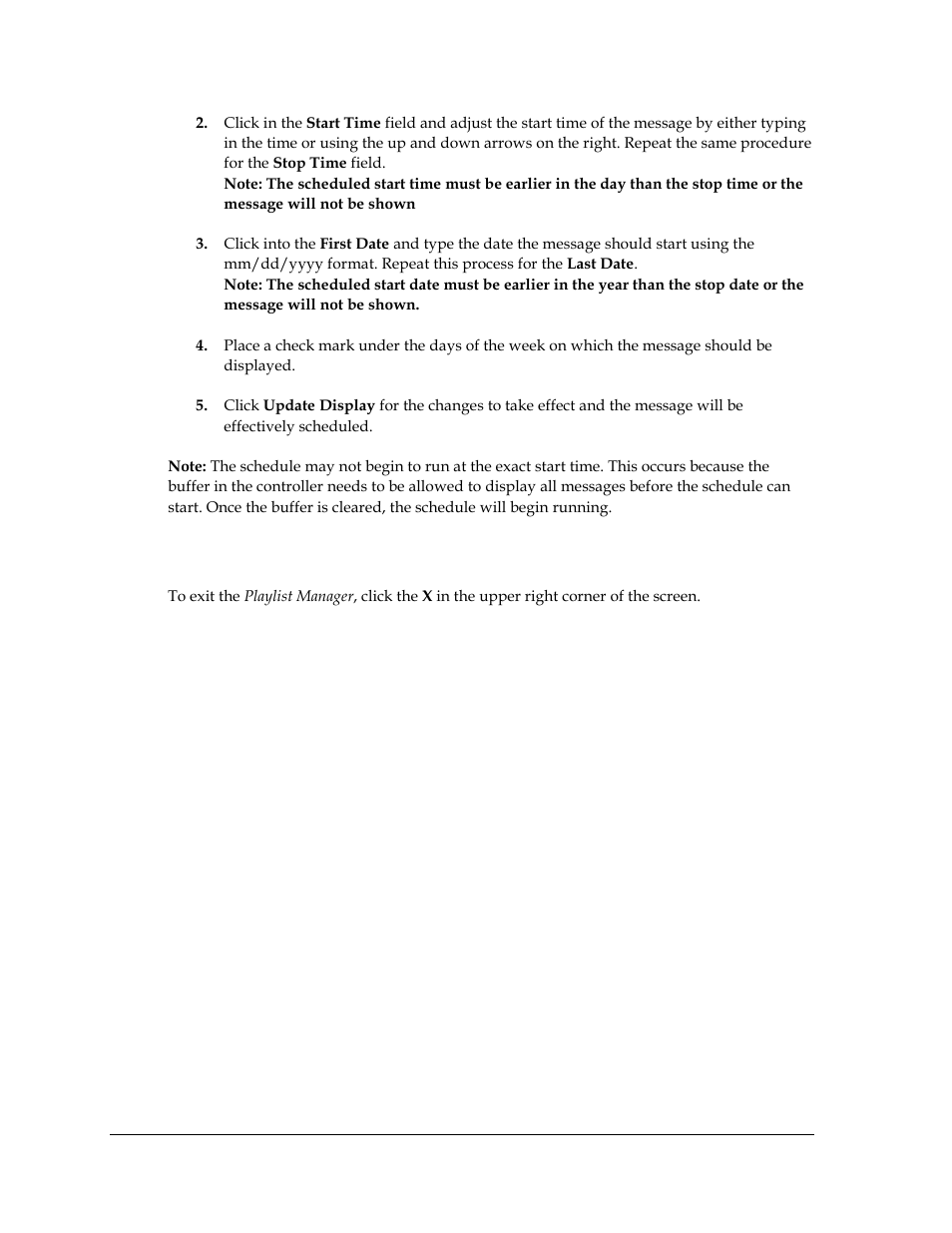 8 exiting the playlist manager, Exiting the playlist manager | Daktronics Venus DataStreamer User Manual | Page 80 / 81