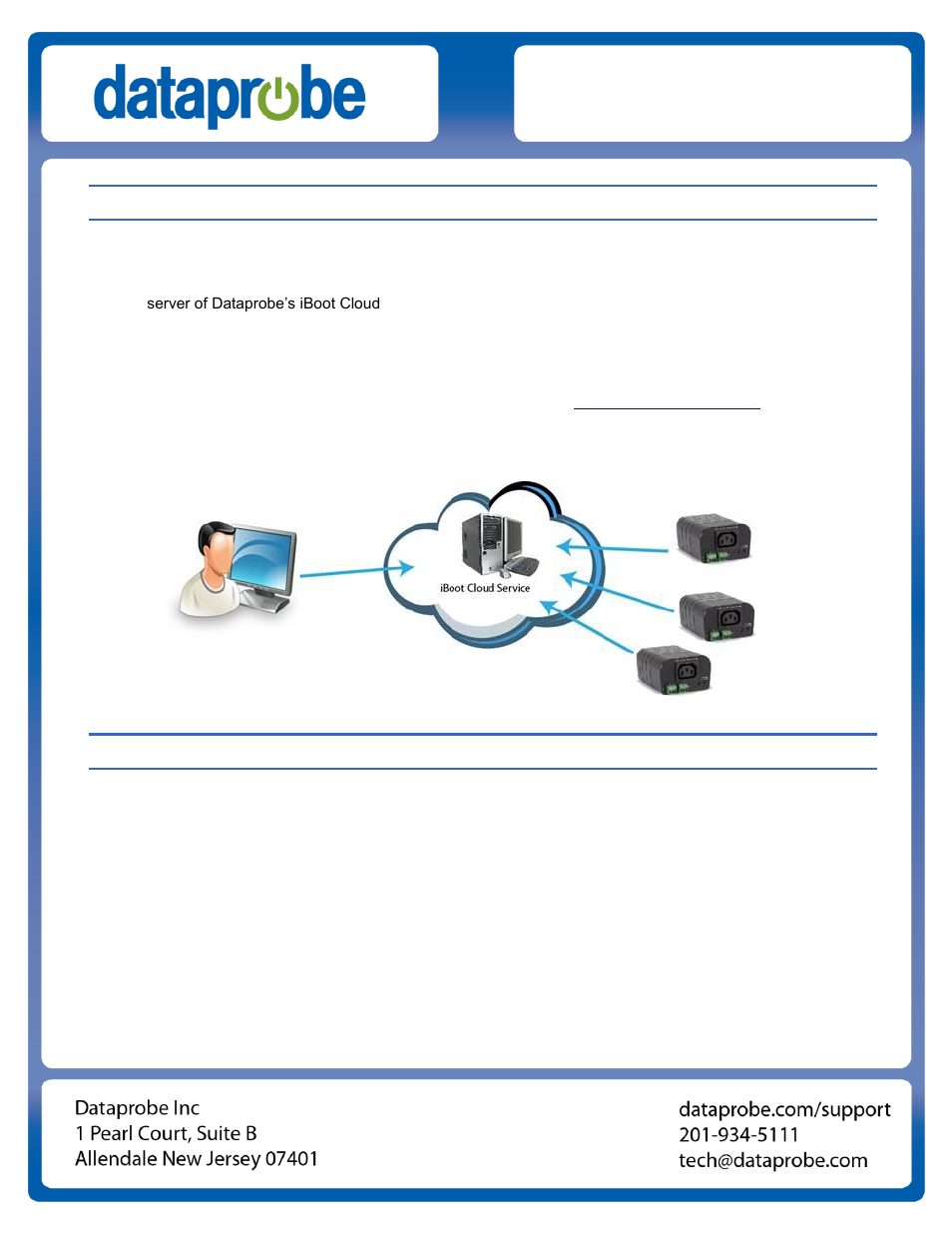 Dataprobe iBoot-G2 Cloud Service Setup Guide User Manual | 4 pages