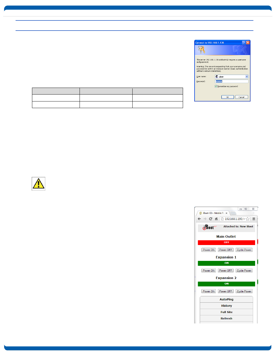 Web browser operation, /password protection, /mobile browser support | Dataprobe iBoot-G2 Operation Manual User Manual | Page 11 / 37