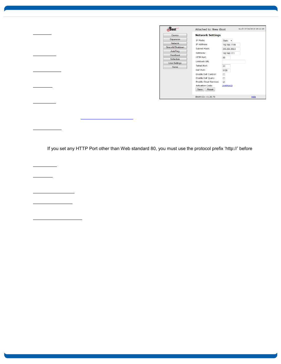 /network settings | Dataprobe iBoot-G2 Operation Manual User Manual | Page 16 / 37
