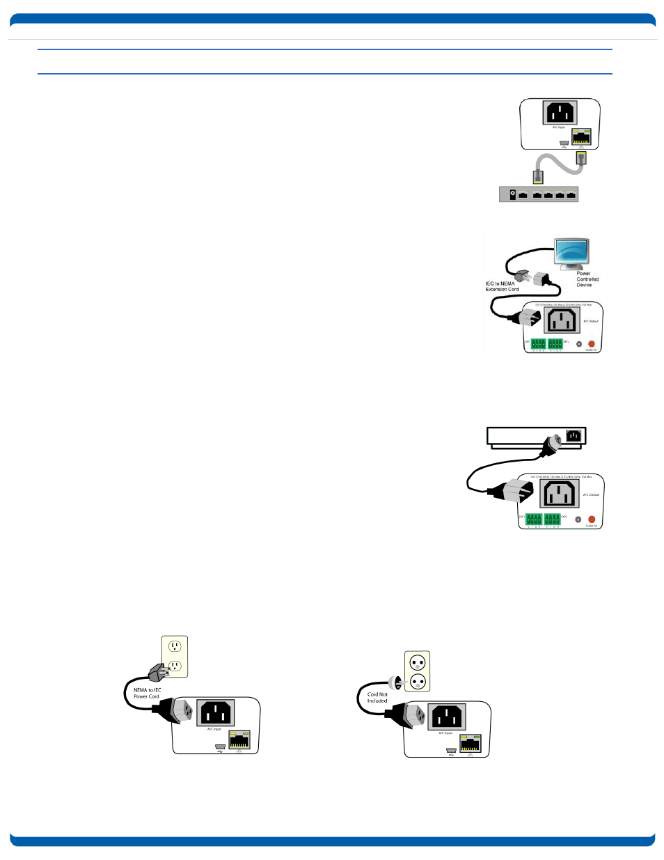 Hardware installation, Ethernet connections, Ac power connections | Dataprobe iBoot-G2 Operation Manual User Manual | Page 5 / 37
