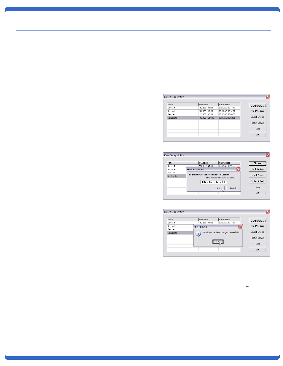 Initial configuration, /install and run the iboot setup utility, Change the ip address | Install and run the iboot setup utility | Dataprobe iBoot-Hub Operation Manual User Manual | Page 5 / 17