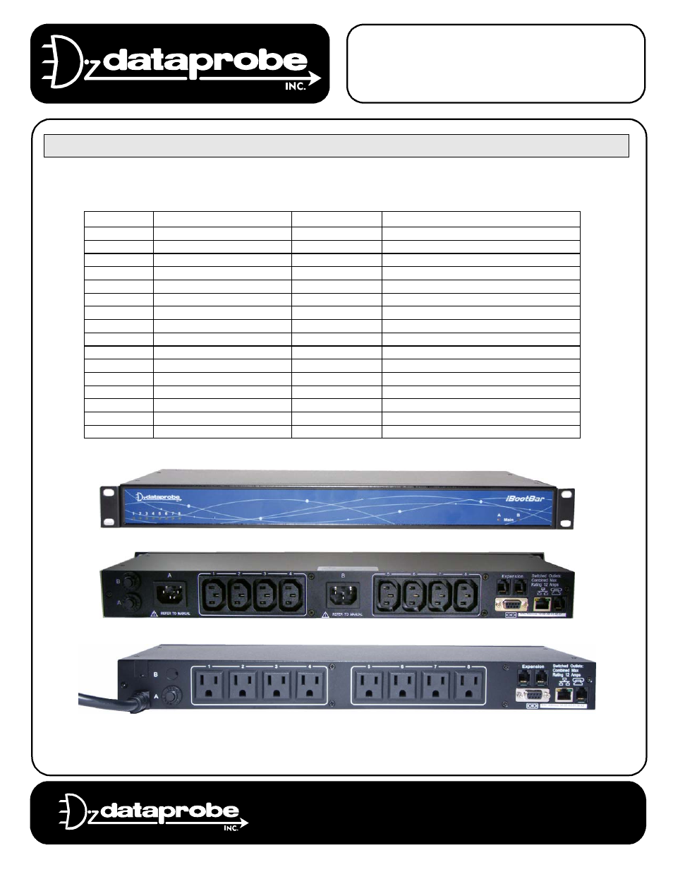 Dataprobe iBootBar User Manual | 37 pages