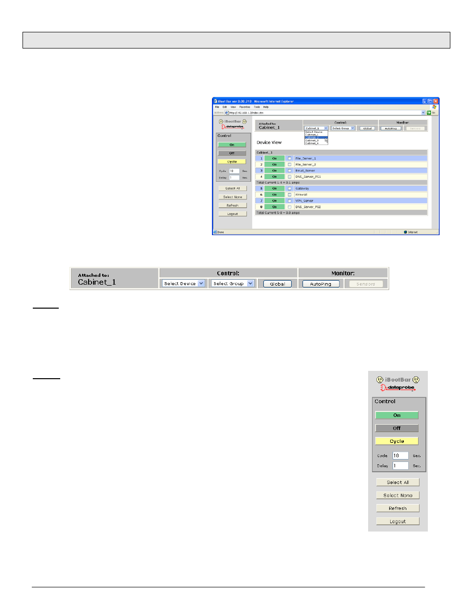 Basic operation | Dataprobe iBootBar User Manual | Page 13 / 37