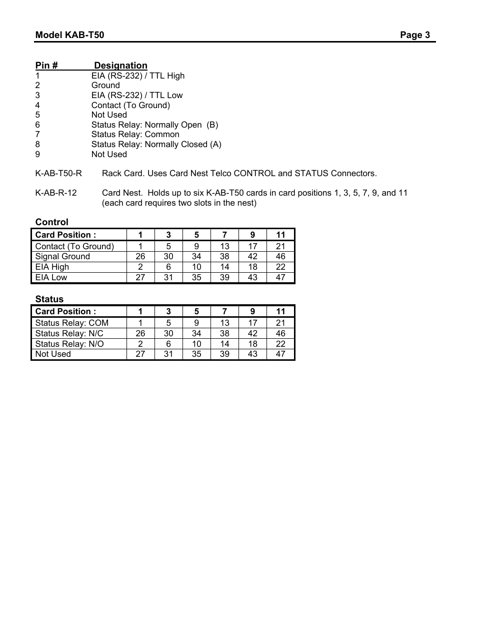 Dataprobe K-AB-T50 User Manual | Page 3 / 6