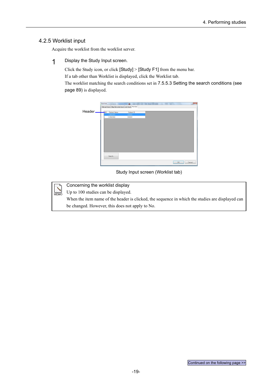 5 worklist input | Canon CR-1 MARK II User Manual | Page 27 / 138