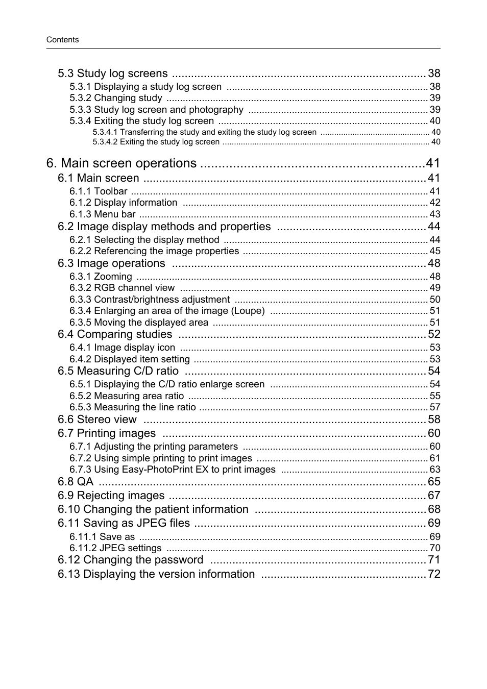 Main screen operations | Canon CR-1 MARK II User Manual | Page 4 / 138