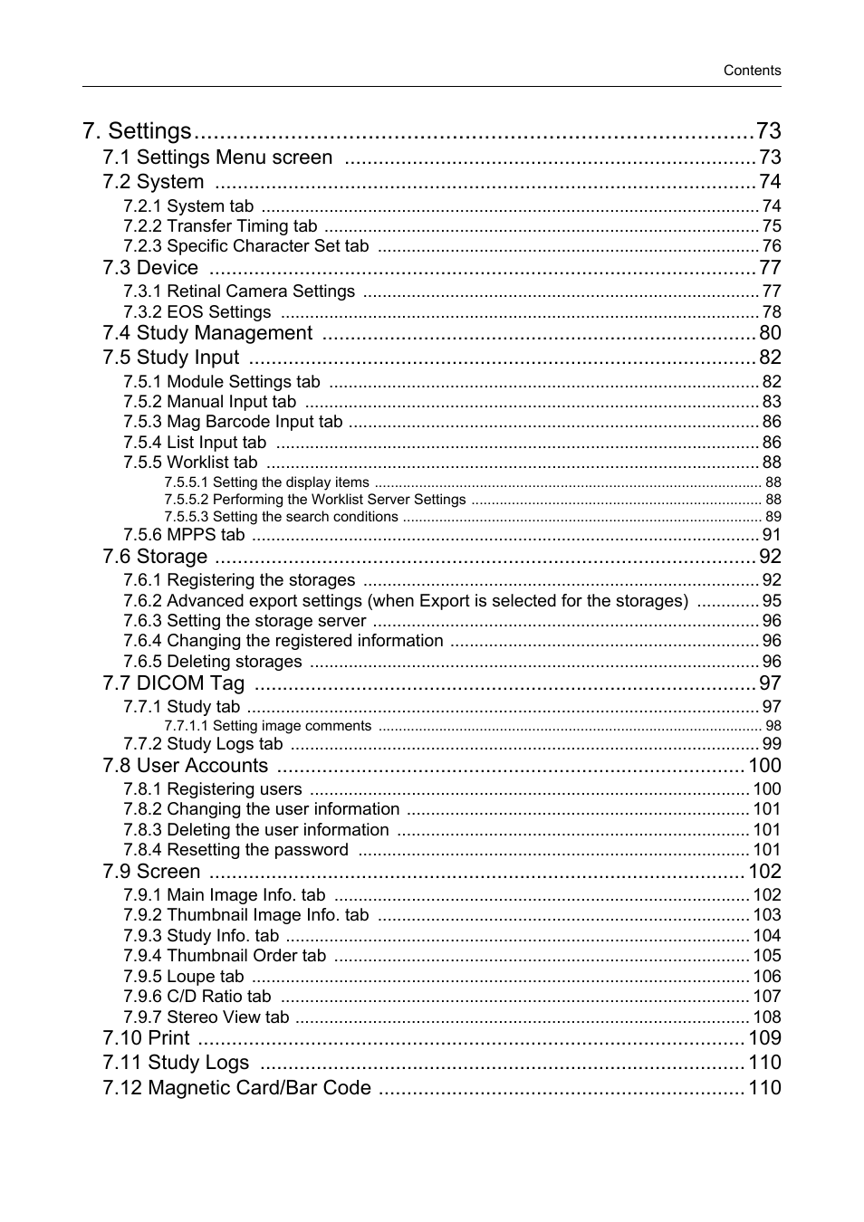 Settings | Canon CR-1 MARK II User Manual | Page 5 / 138