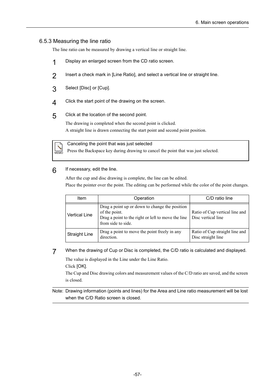 3 measuring the line ratio | Canon CR-1 MARK II User Manual | Page 65 / 138