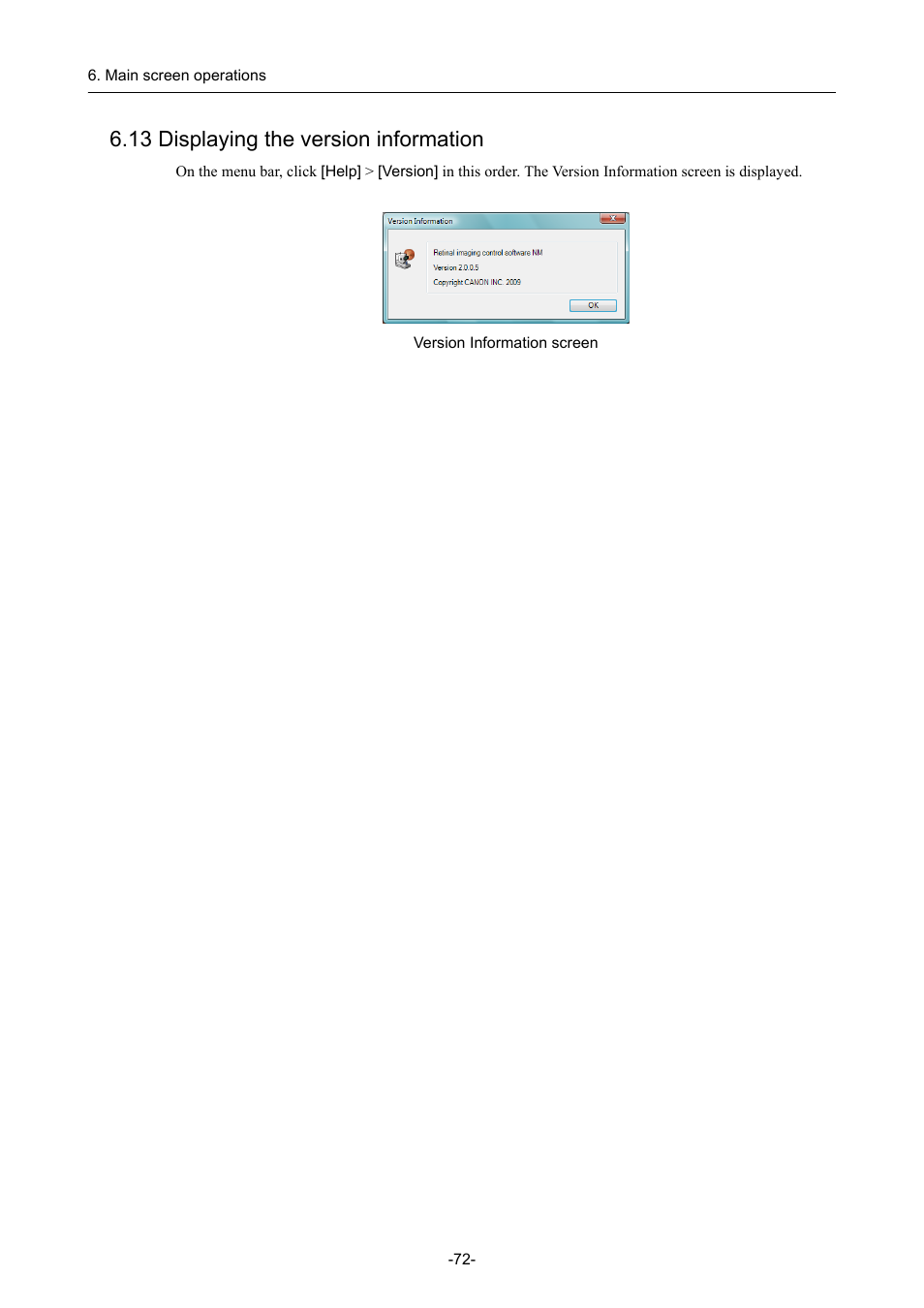 13 displaying the version information | Canon CR-1 MARK II User Manual | Page 80 / 138