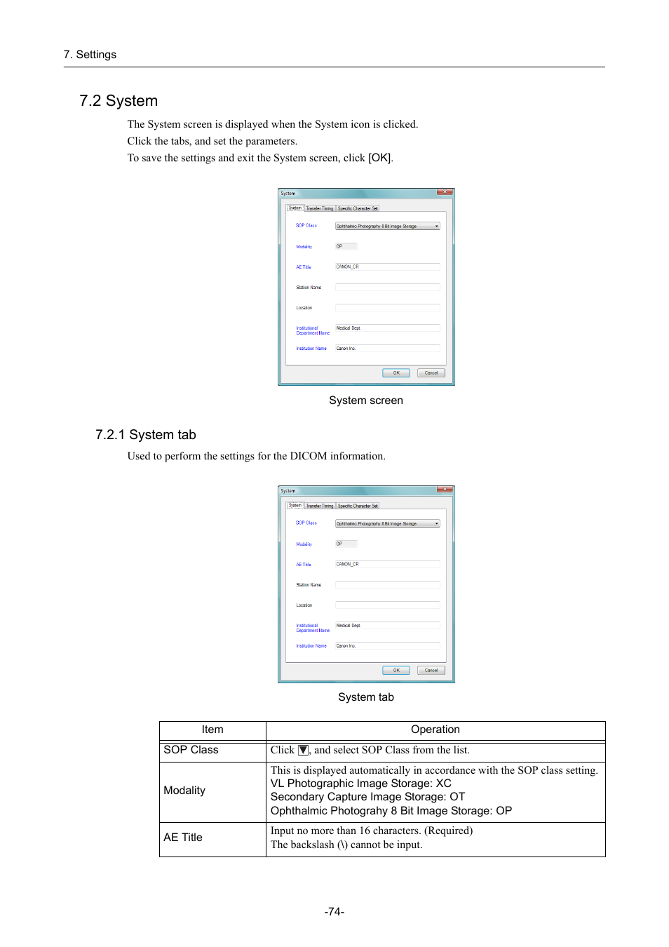 2 system, 1 system tab | Canon CR-1 MARK II User Manual | Page 82 / 138