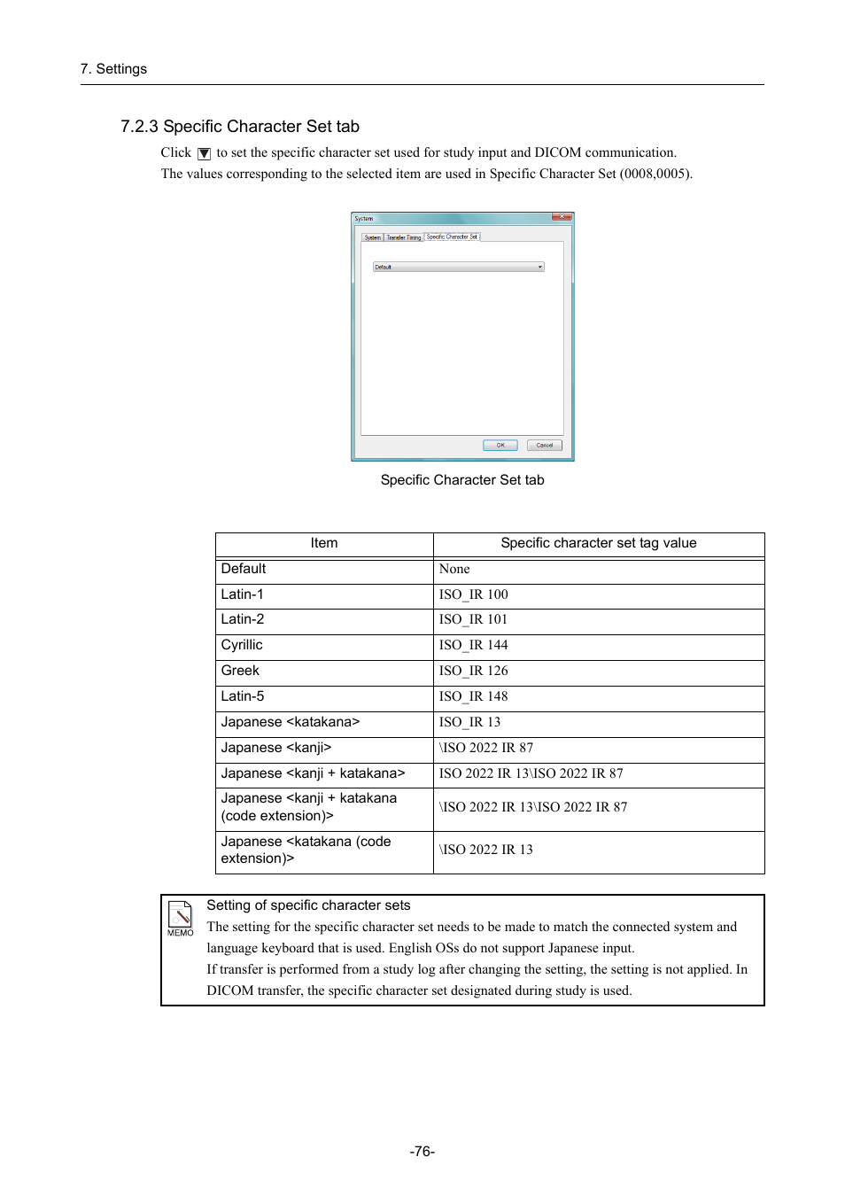 3 specific character set tab | Canon CR-1 MARK II User Manual | Page 84 / 138